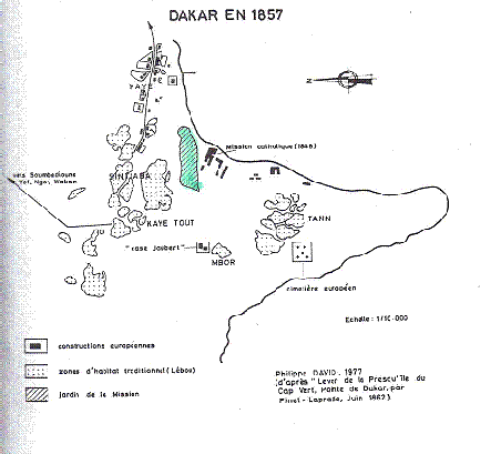 Plan de Dakar en 1857 - JX1953