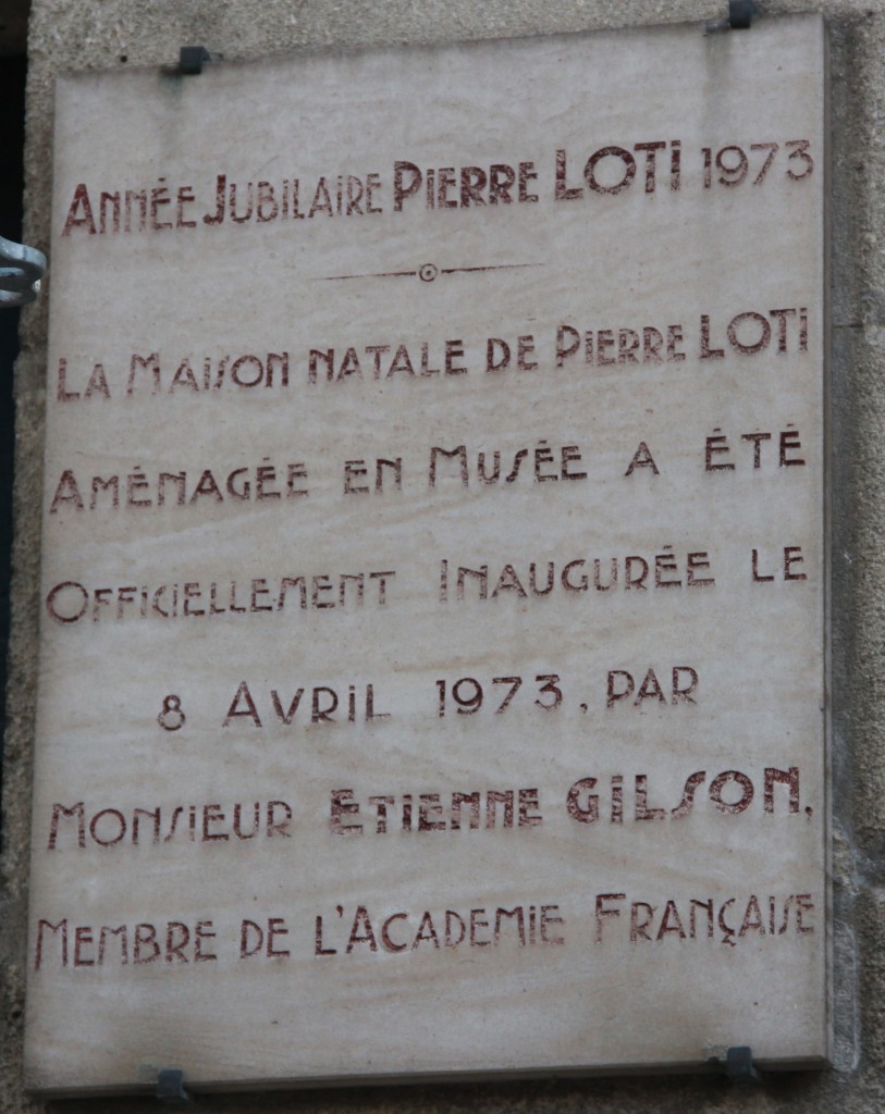 plaque musée maison natale LOTI - JX1953