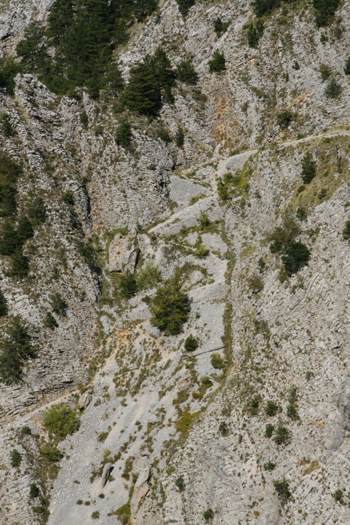 La route par laquelle est monté, à cheval, de Kotor à Cétigne (voir voyage de quatre officiers)