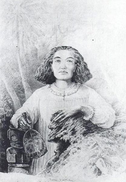 Escale_de_La_Flore_aux_Iles_Marquises__La_reine_Vaekehu,_dessin_de_Pierre_Loti,_1872