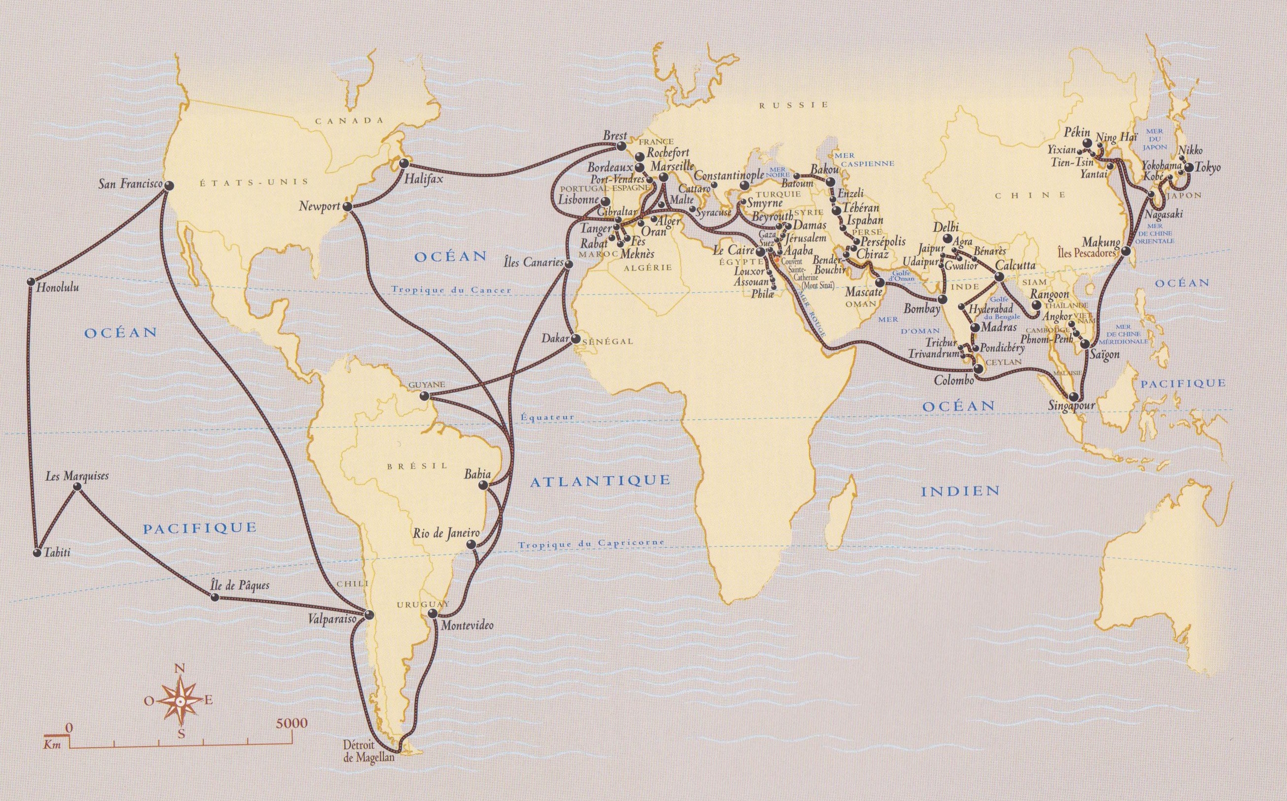 carte voyages de LOTI