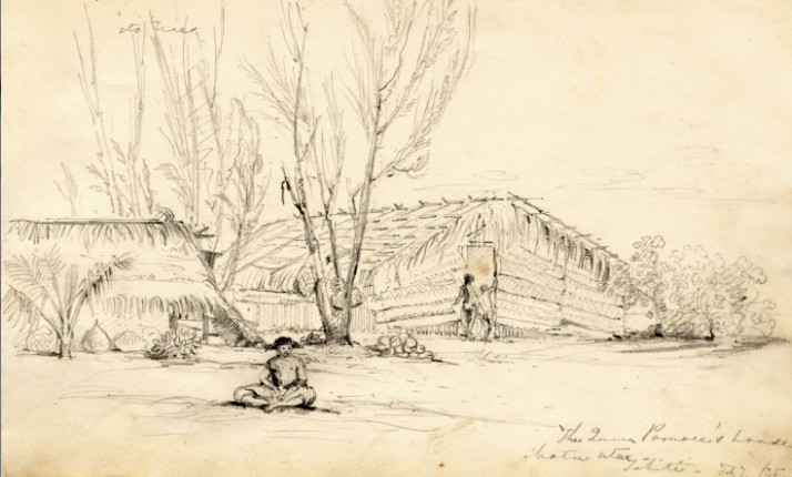 Motu Uta-carnet dessins C. Martens 1835