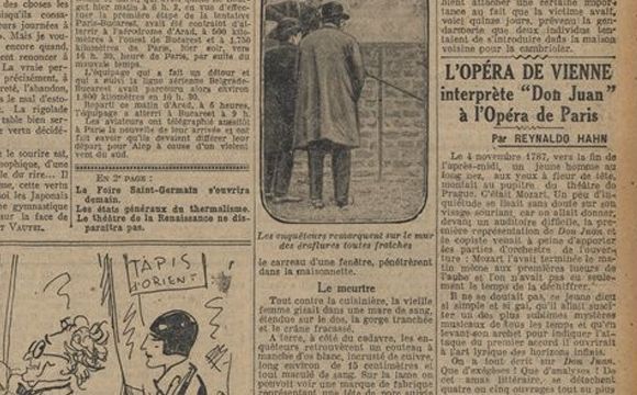 Critique de Reynaldo Hahn sur une production de Don Juan (adaptation française de l'opéra de Mozart), publiée dans Le Journal du jeudi 10 mai 1928., © Bibliothèque Natio