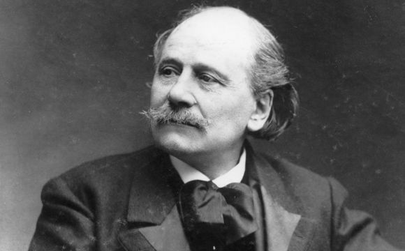 Photographie du compositeur Jules Massenet datant de 1900. Professeur de composition au conservatoire de Paris, il est particulièrement impliqué dans la formation et le
