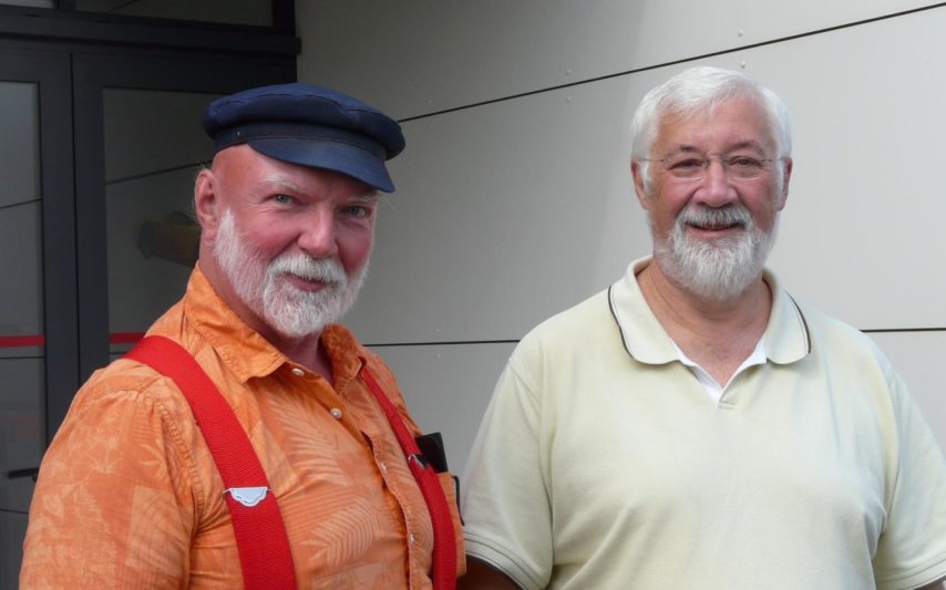 Richard Berrong (à gauche) en compagnie d’Eric Vandenbroucke, vice-président du Ciné Breiz