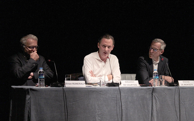Photo Sinan Kuneralp, Sébastien de Courtois et Etienne de Montety. ©Nathalie Ritzmann