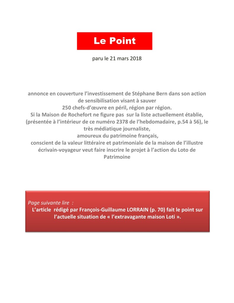 Annonce Le Point