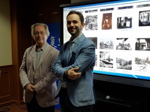 Gaultier ROUX à G et Alain QUELLA-VILLEGER-Shanghaï avril 2018