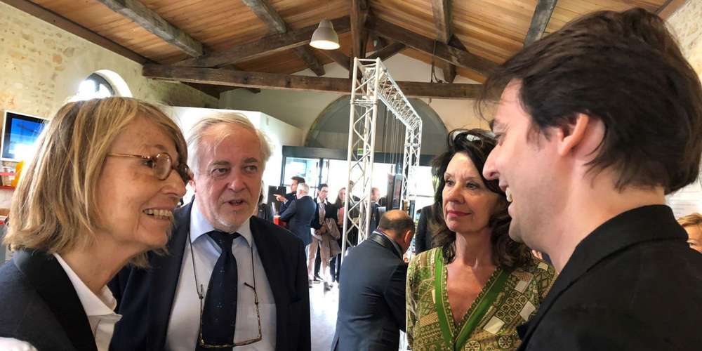 francoise-nyssen-arnaud-littardi-florence-lecossois-et-julien-masmondet-a-la-maison-du-transbordeur-jeudi-dernier