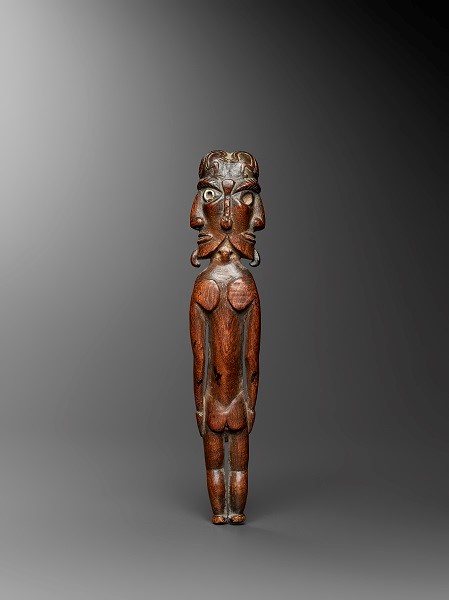 Moai Kavakava bicéphale,collection particulière, photo Hughes Dubois