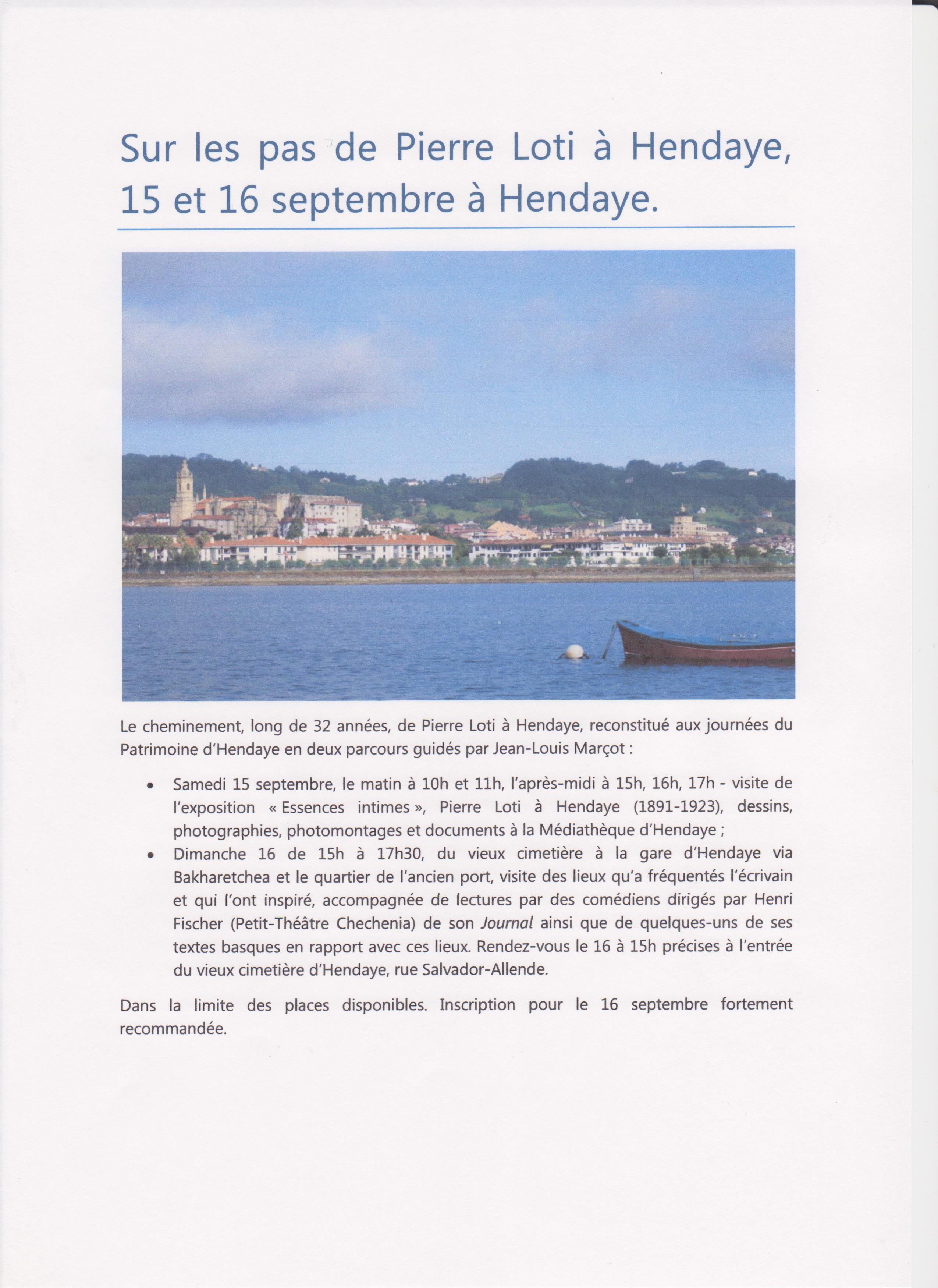 sur les pas de Pierre Loti à Hendaye