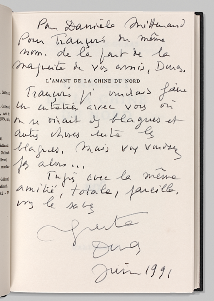 dedicace-marguerite-duras-a-danielle-et-francois-mitterrand