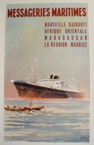 Affiche messageries maritimes - le Pierre Loti