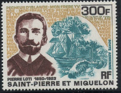 17-Loti Pierre timbre 300 F Saint-Pierre et Miquelon-1969