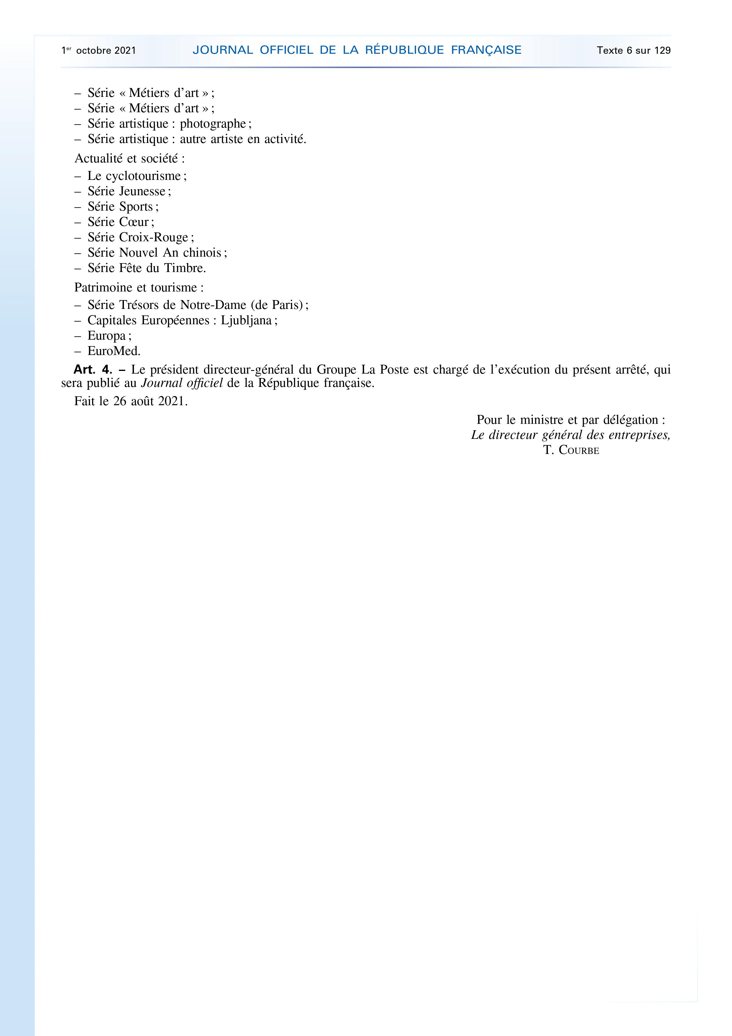 Arrêté timbre Loti 2023-2