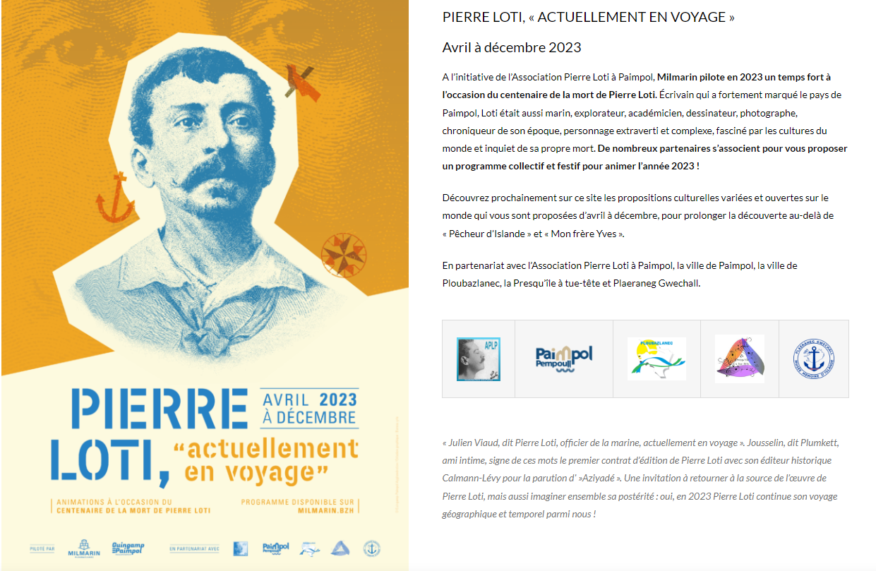 Pierre Loti, actuellement en voyage APLP
