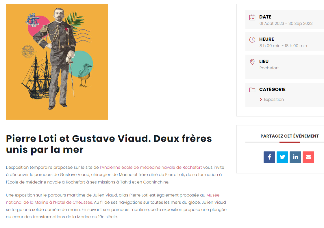 Pierre Loti et Gustave Viaud unis par la mer