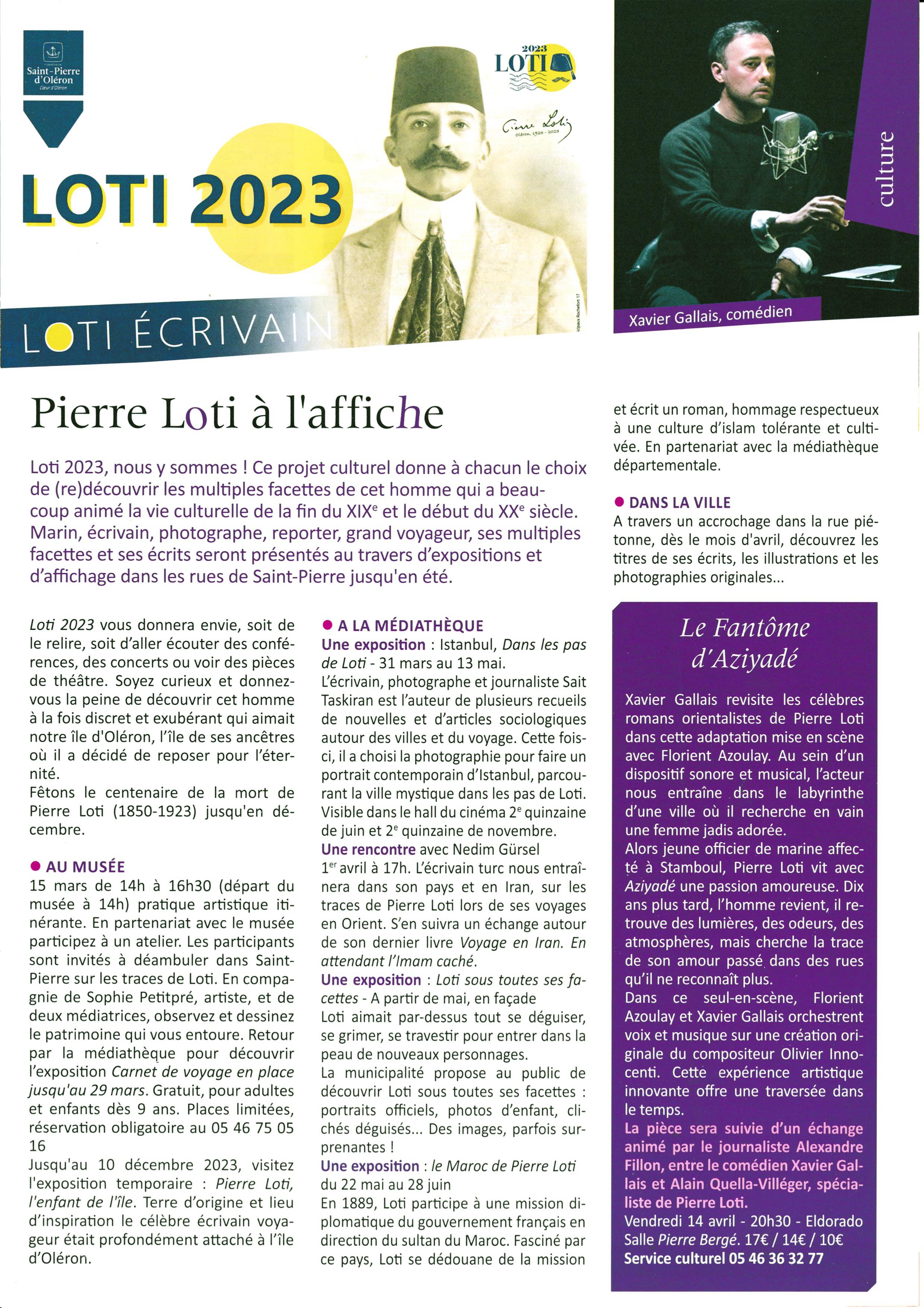 Pierre Loti à l'affiche-Oléron