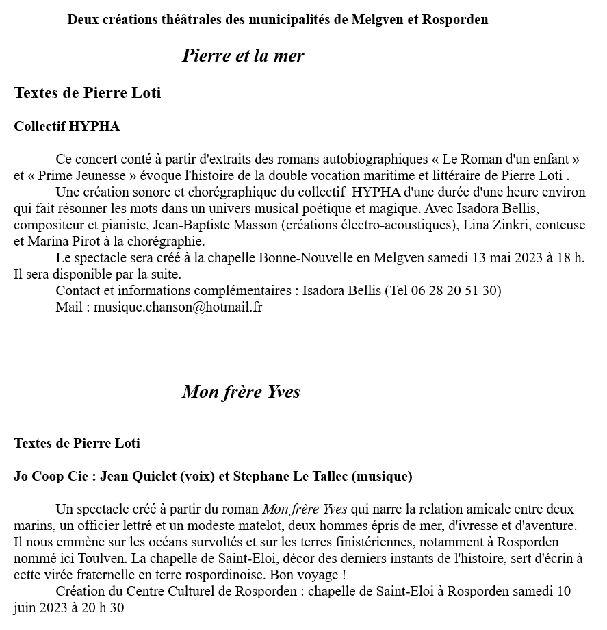 2 Théâtres-Rosporden-Melgven