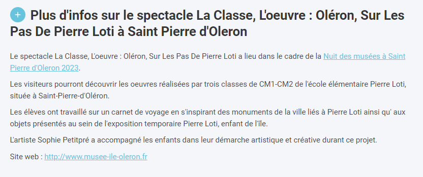 3-Spectacle La Classe, L'oeuvre Oléron, Sur Les Pas De Pierre Loti à Saint Pierre d'Oleron le 13 mai 2023