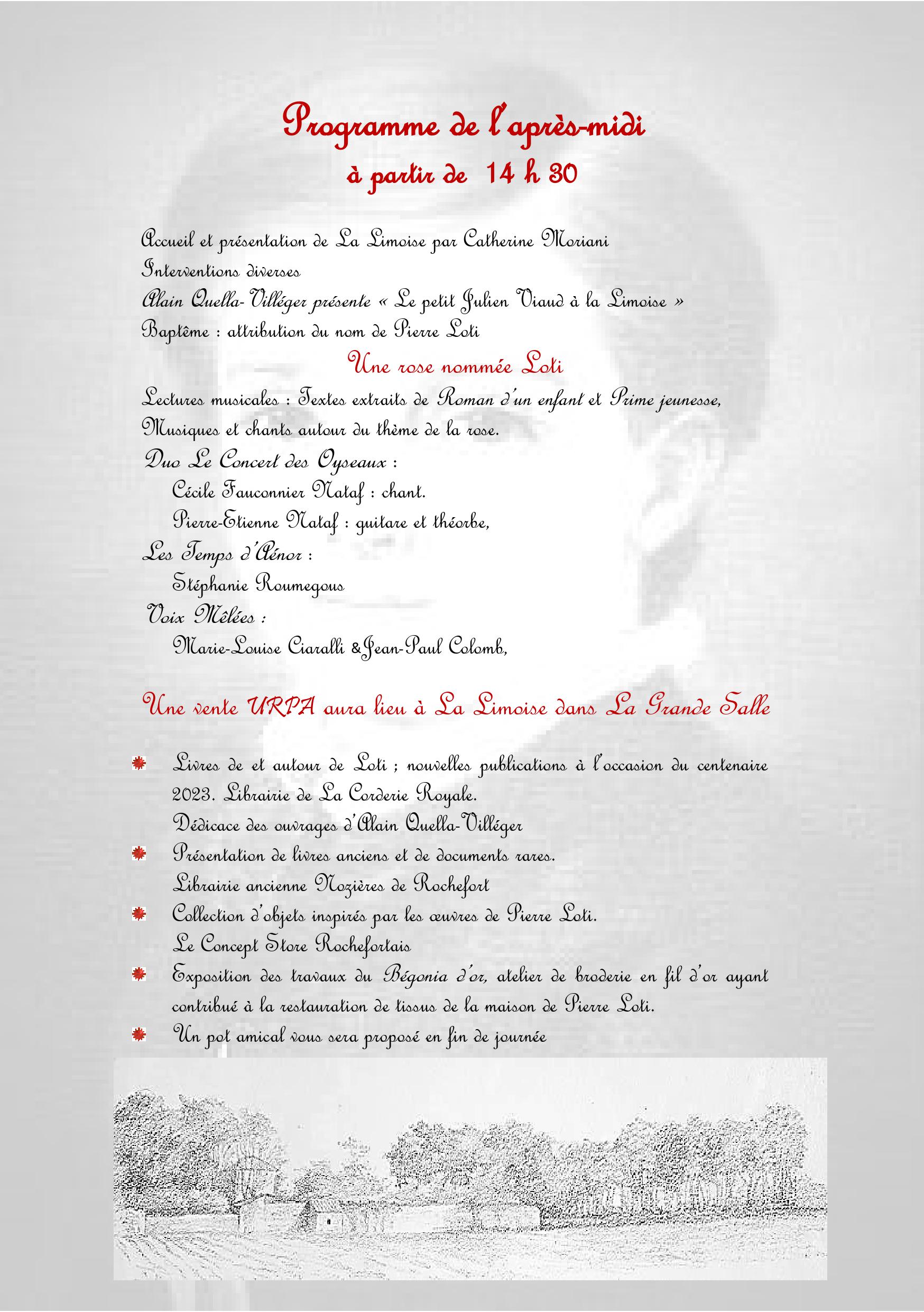 Baptême rose Loti-Programme