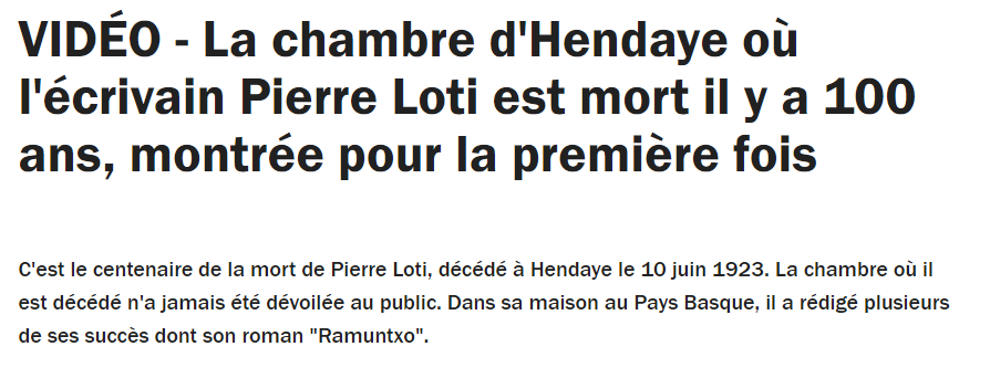 2-Chambre Loti Hendaye