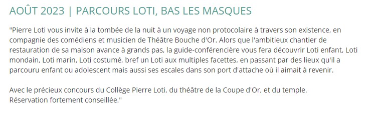 Noctambulations Rochefort Loti-