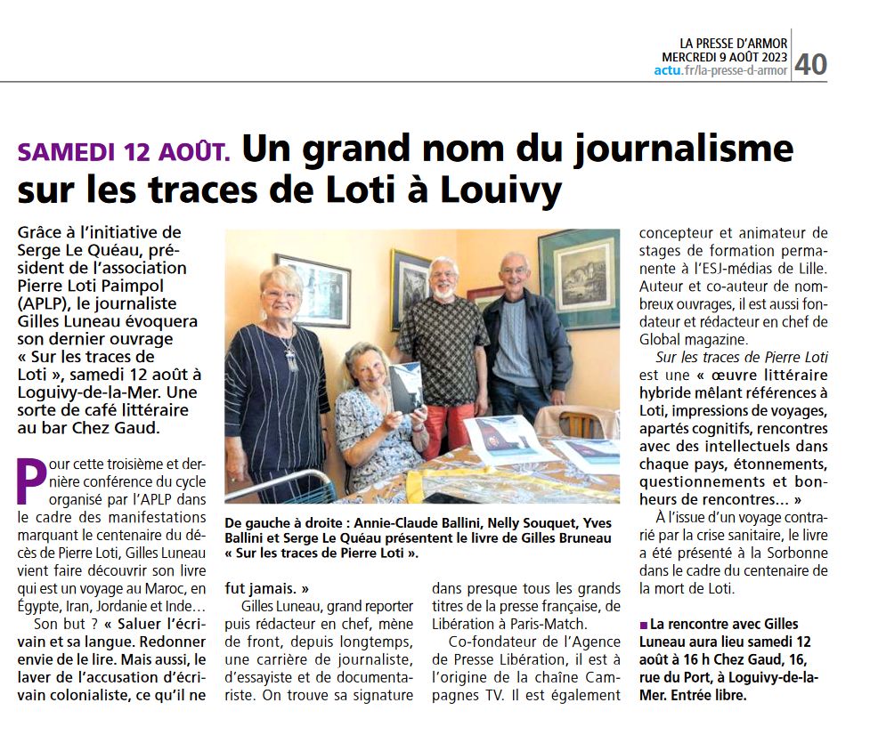 La Presse d'Armor du mercredi 9 août 2023 - rubrique Loisirs p-40